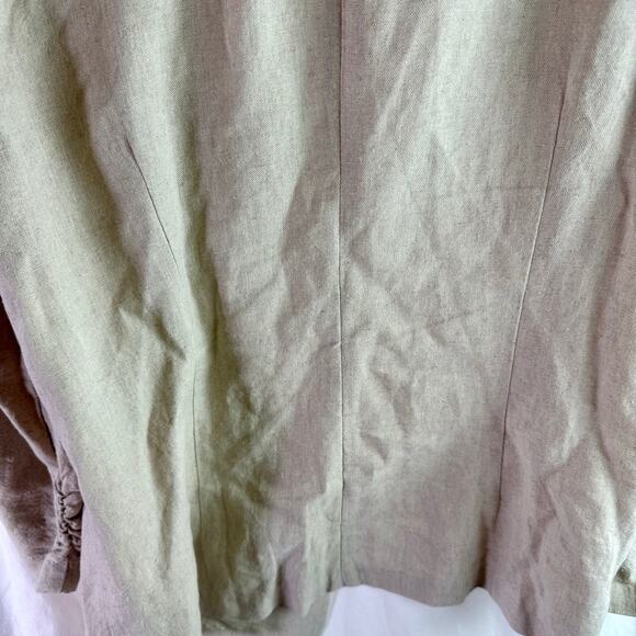 NYCC New York Clothing Company Women's Medium Linen Blend Open Front Blazer - Picture 9 of 9